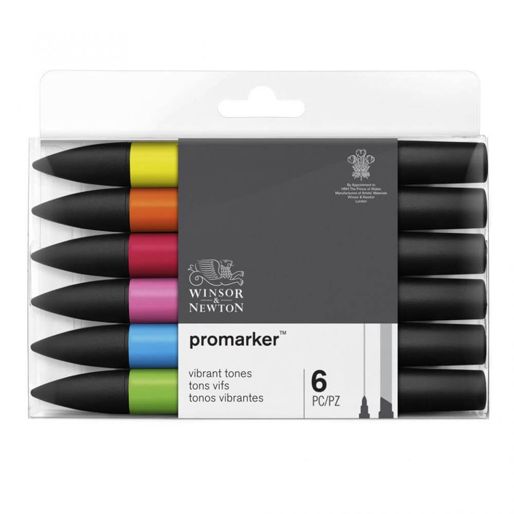 Winsor and Newton 6-Pack ProMarker Set